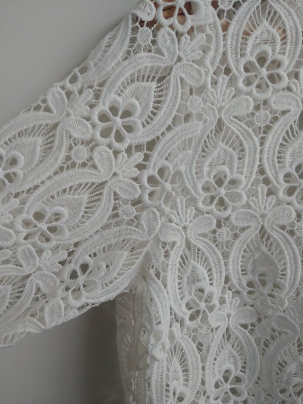 Club Monaco size 8 white cutout lace mini dress sheer - Picture 7 of 16